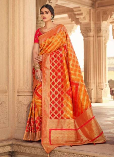 Yellow Colour Royal Vrindavan Vol 23 New Latest Designer Festive Wear Saree Collection 10158